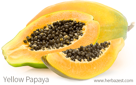 Billede af gul papaya frugt